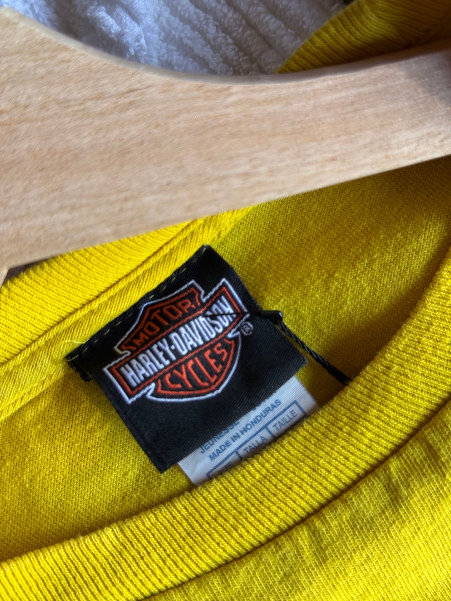 Vintage Womens Harley Davidson Yellow Tee [XL]